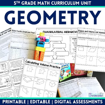 Preview of Geometry - 5th Grade Math Curriculum Unit