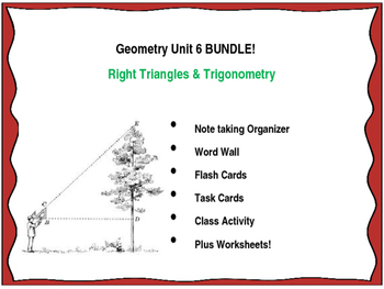 Preview of Geometry Unit 6 BUNDLE Right Triangles and Trigonometry