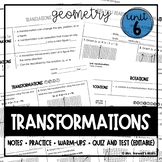 Geometry Unit 6: Transformations