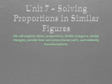 Geometry Unit 7 Bundle - Proportions & Similarity (18 days)