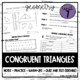 Geometry Unit 7: Congruent Triangles