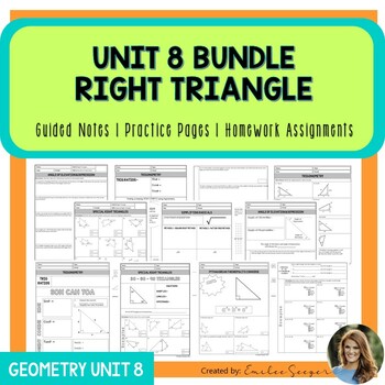 Preview of *GROWING BUNDLE* Geometry Unit 8 - Right Triangles