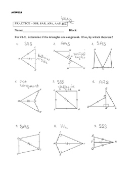 IXL - SSS, SAS, ASA, and AAS Theorems (Geometry practice)