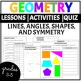 Geometry Unit- GRADES 3-5 - Shapes, Polygons, Angles, Line