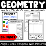 Geometry Unit Games, Activities, Assessments, Anchor Chart
