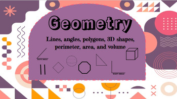 Preview of Geometry Unit Presentation *with student notes*