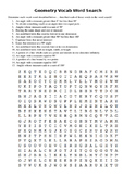 Geometry Vocab Definitions + Word Search
