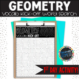 Geometry Vocabulary Activity | First Day Activity