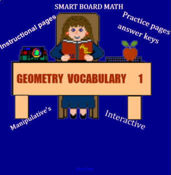 Preview of Geometry - Vocabulary 1; for Smart boards.
