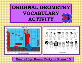 Preview of Geometry Vocabulary Center:How do I get my champion through the obstacle course?