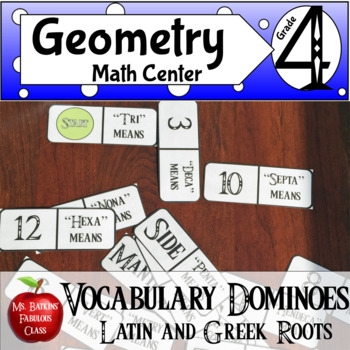 Preview of Geometry Vocabulary Activity Math Center
