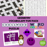 Geometry Vocabulary Fun Pack--Crossword Puzzle and Word Search