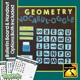 Geometry Vocabulary Game with Bulletin Board Option Included