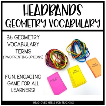 Preview of Geometry Vocabulary Headbands Game