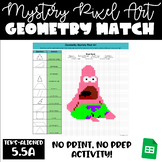 Geometry Vocabulary Match Mystery Pixel Art | 5.5A | No Pr