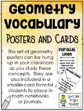 Geometry Vocabulary - Posters and Cards