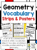 Geometry Vocabulary - Posters and Strips (two sizes)