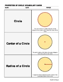 Geometry Vocabulary Practice: Properties of Circle