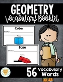 Geometry Vocabulary: Student-Created Book w/ Definitions/T
