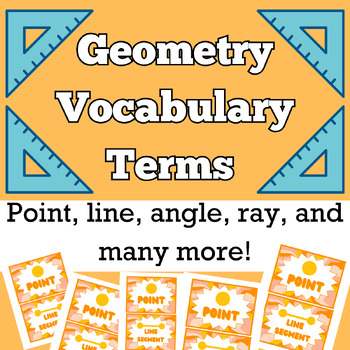 Preview of Geometry Vocabulary Terms