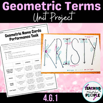 Preview of Geometry Vocabulary Unit Project | End of Unit Performance Task