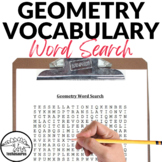 Geometry Vocabulary Word Search Worksheet - Math Emergency