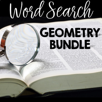 Geometry Vocabulary Word Search BUNDLE