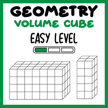 Preview of Geometry Volume Unit Cube (Easy Level)