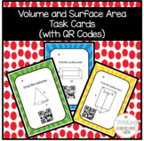 Geometry Volume and Surface Area Task Cards with QR Codes