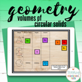 Geometry Volume of Circular Solids Cylinders Cones Spheres