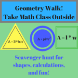Geometry Walk - Worksheet Students Find Circle Measurement