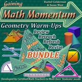 Geometry Warm-Ups Bell Ringers BUNDLE - Mixed Review - Mid