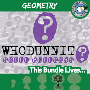 Preview of Geometry Whodunnit Activity Bundle - Printable & Digital Game Options
