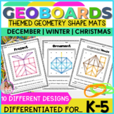 December Geoboards | Holiday Themed | Practice Geometry & 