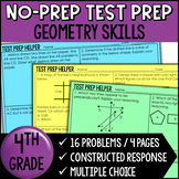 Geometry Review  - 4th Grade Test Prep (No Prep)