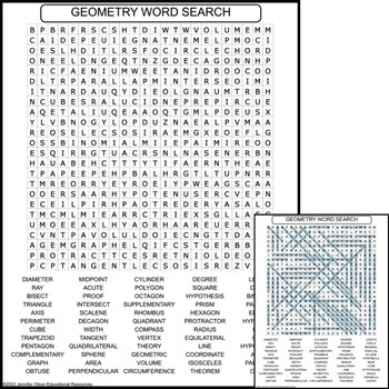 Preview of Geometry Word Search