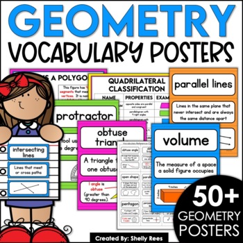 Preview of Geometry Vocabulary Posters | Geometry Review | Interactive Notebooks