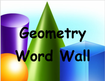 Preview of Geometry Word Wall