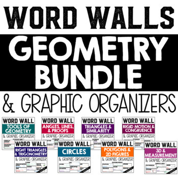 Preview of Geometry Word Wall BUNDLE