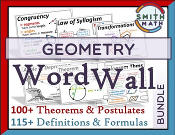 Preview of Geometry Word Wall - Bundle