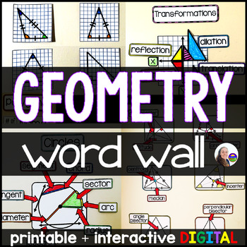 Preview of Geometry Word Wall | Geometry Vocabulary