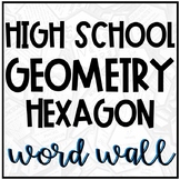 Geometry Word Wall - Hexagons