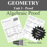 Geometry Worksheet - Algebraic Proof