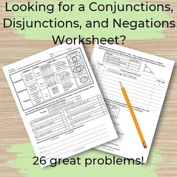 Geometry Worksheet Conjunctions Disjunctions And Negations By Word Of Math