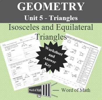 equilateral and isosceles triangles worksheet