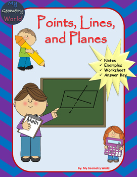 Geometry Worksheet: Points, Lines, and Planes by My Geometry World