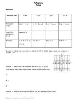 geometry 9.1 reflections homework answers