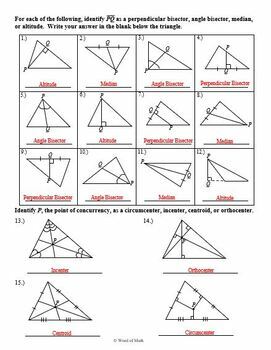 40 Geometry Points Of Concurrency Worksheet Answers - combining like