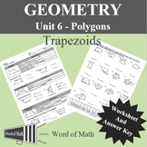 Geometry Worksheet - Trapezoids, Isosceles Trapezoids, and