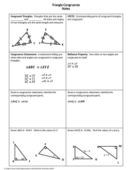 Triangle Congruence Oh My Worksheet : Triangle Congruence Oh My